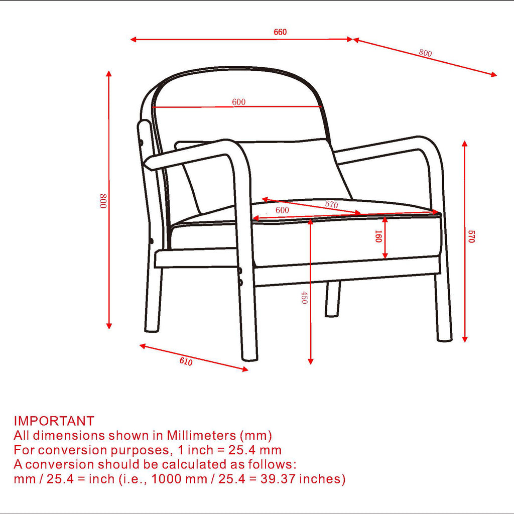 Fani Accent Chair, Fabric (White Boucle and Walnut)