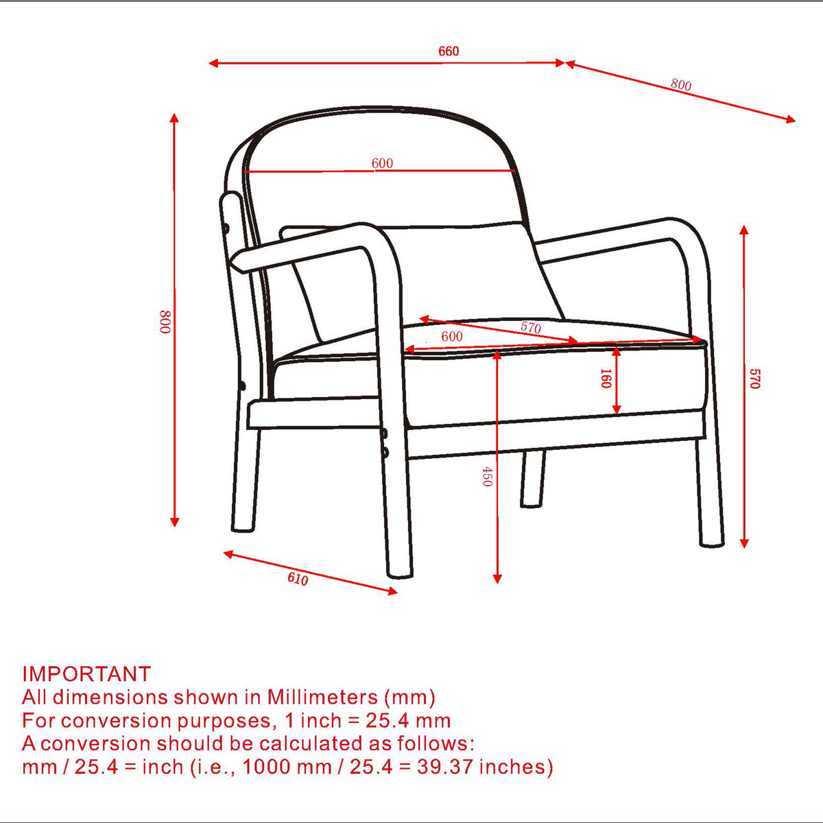 Fani Accent Chair, Fabric (White Boucle and Walnut)