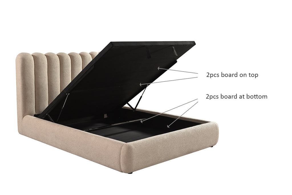 King Lift Bed Frame (Taupe)