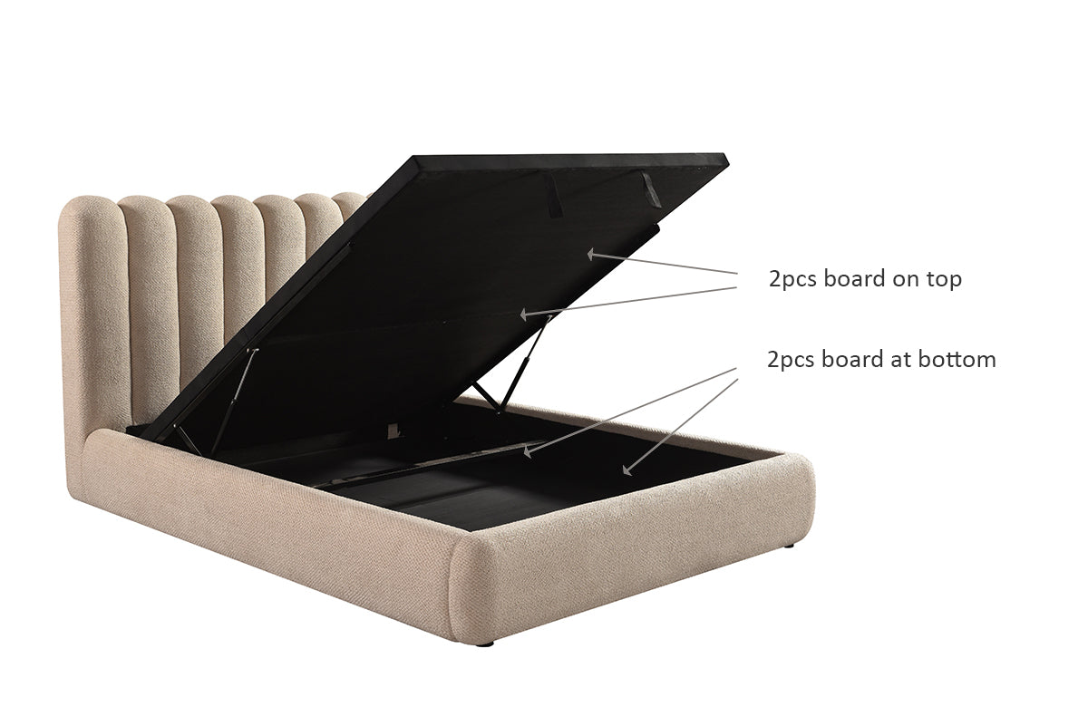 King Lift Bed Frame (Taupe)