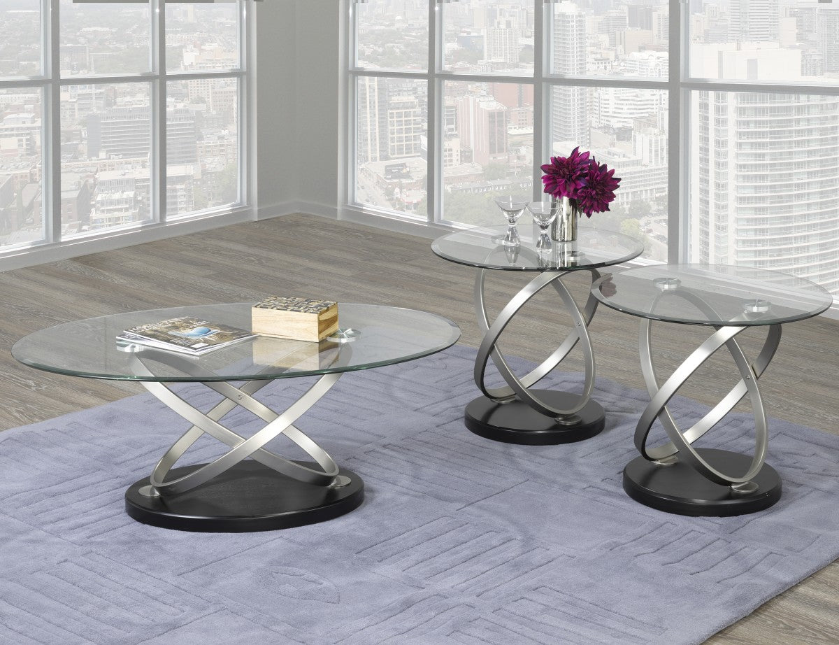 3-Piece Coffee Set (Black/Silver)