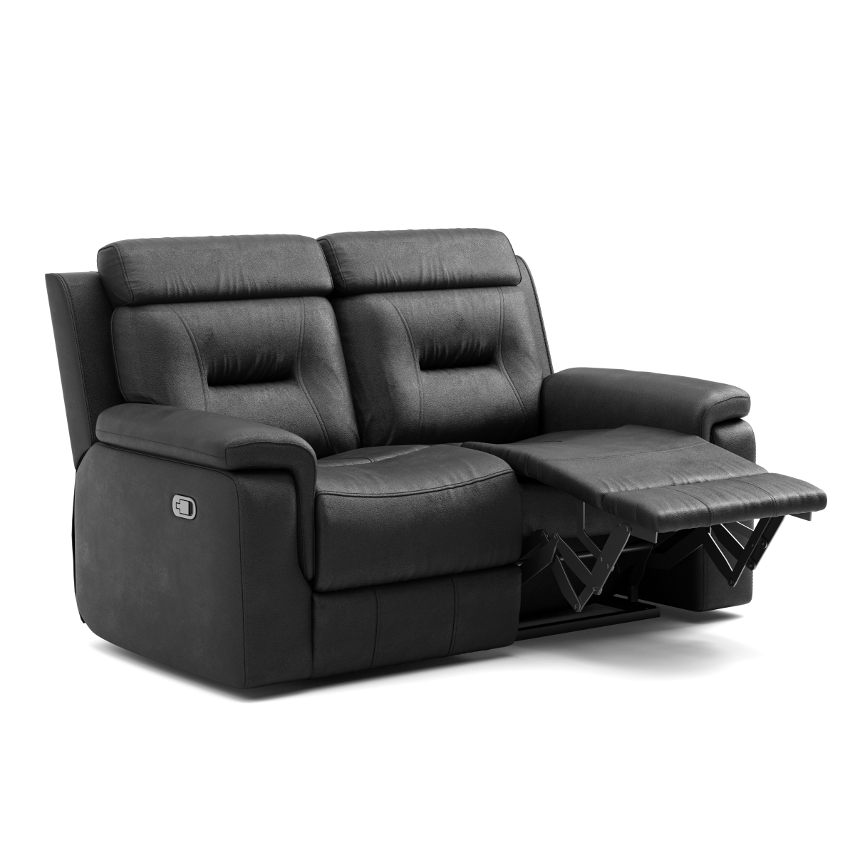 Nelson Recliner Love Seat (Black)
