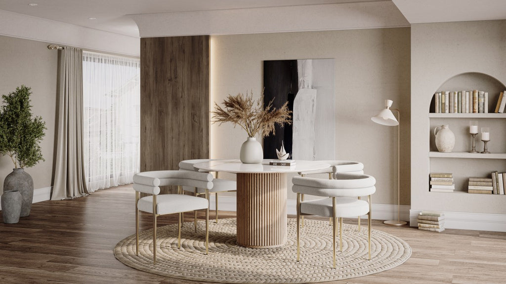 Dining Chair (Cream/Gold) (Set of 2)