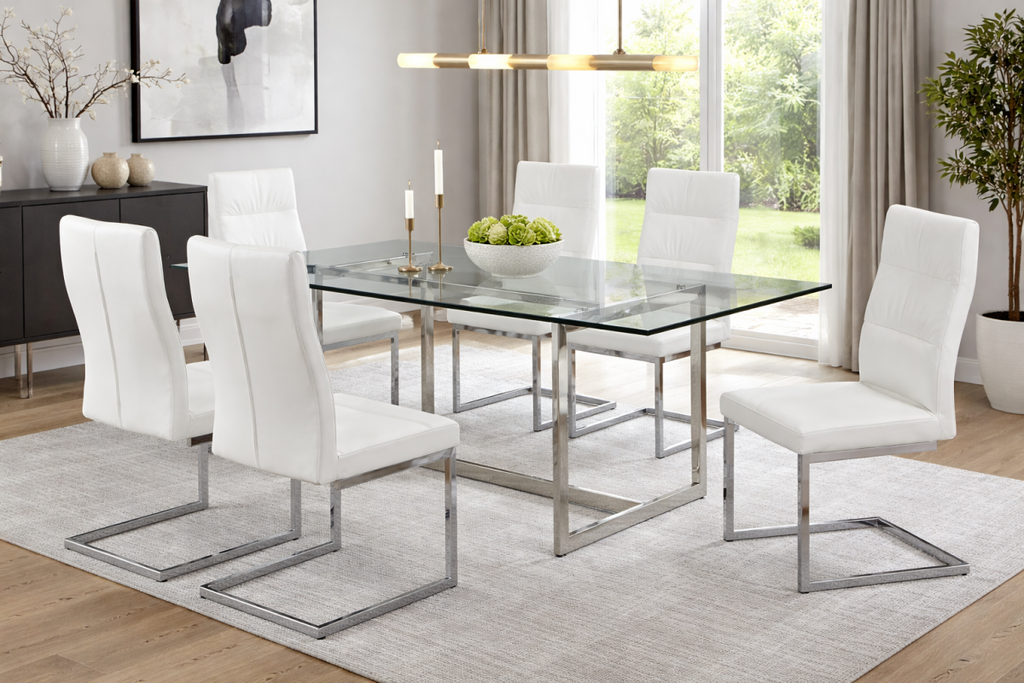 7-Piece Dining Set (White)