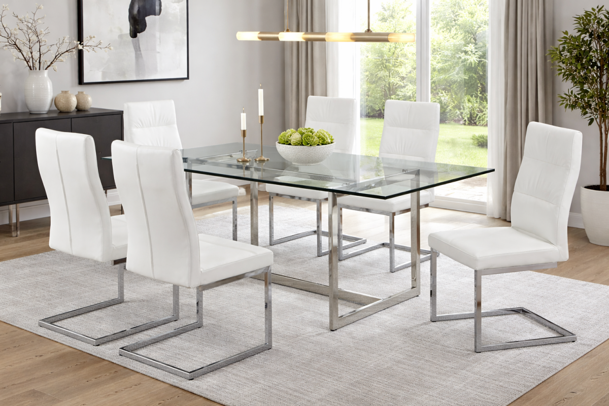7-Piece Dining Set (White)