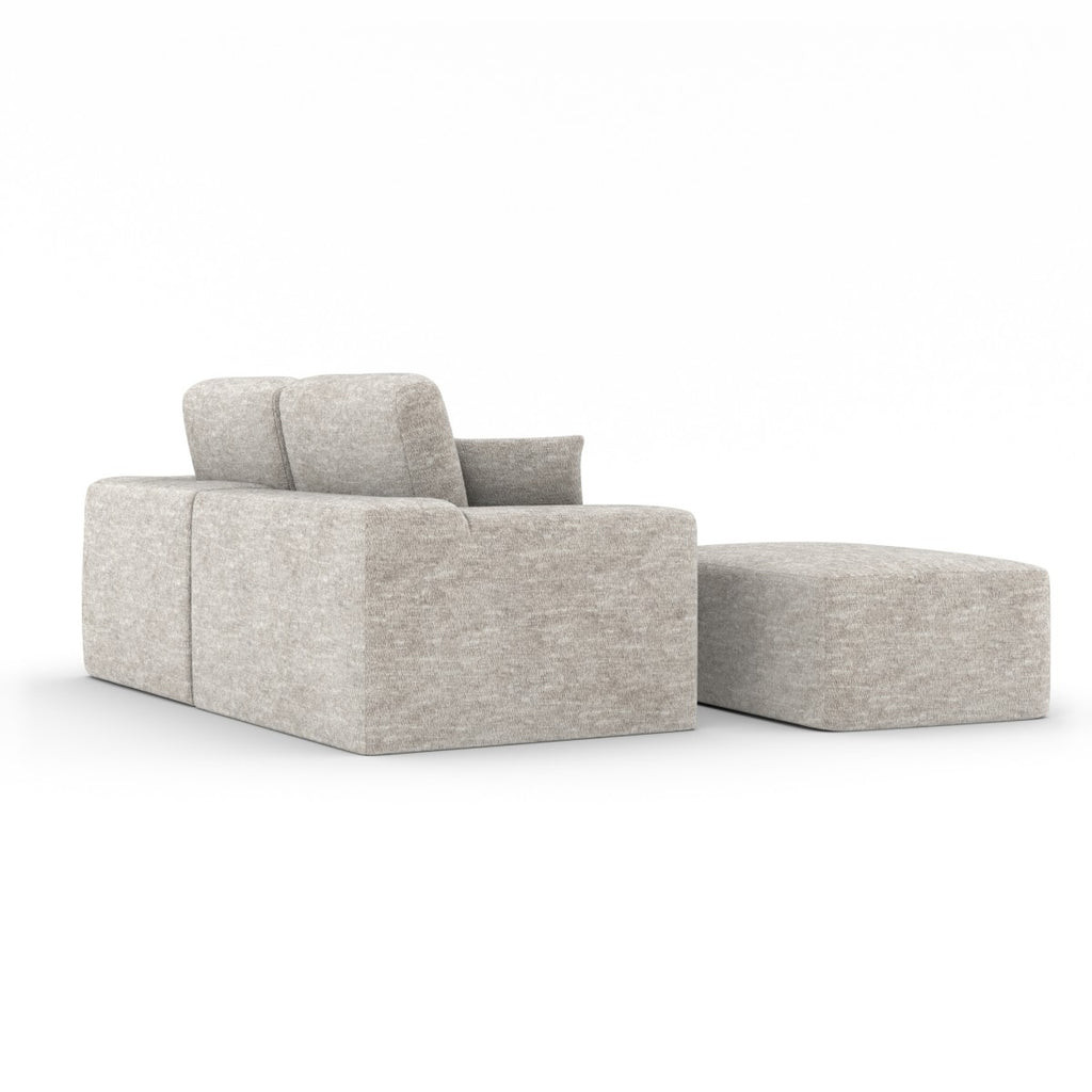 Simone Sectional W/Ottoman (Beige)