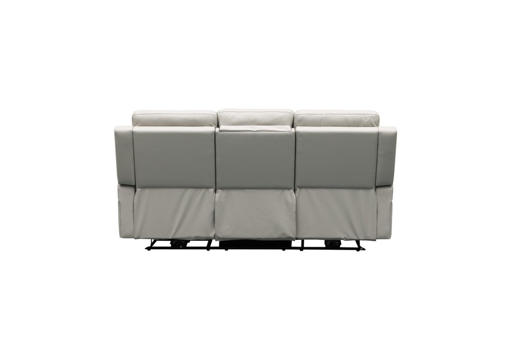 Leather Power Recliner Sofa (Beige)