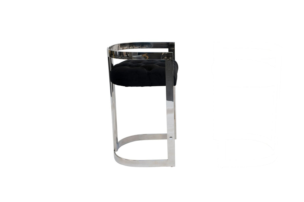 Lynda Pub Chair – Silver