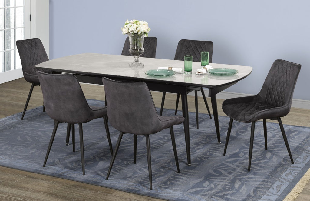 Fabian Ext. Dining Table (Dark Grey)