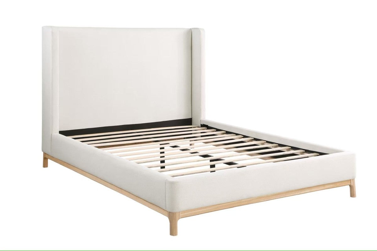 Queen Bed Frame (Beige) - 828921