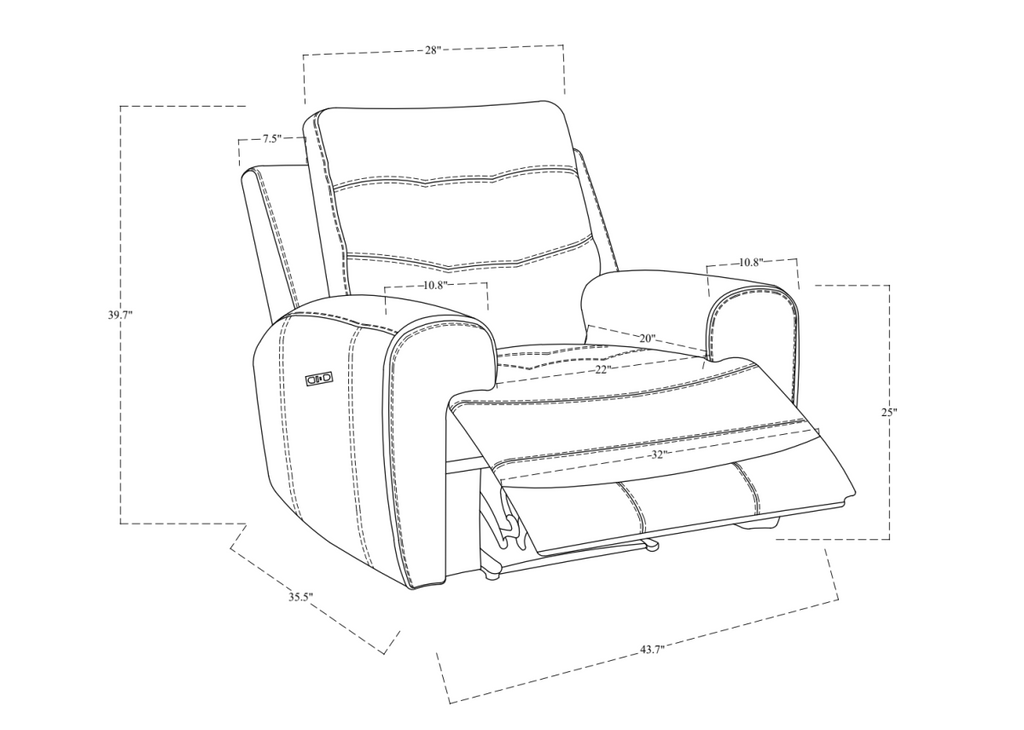 Nola Power Recliner (Taupe)