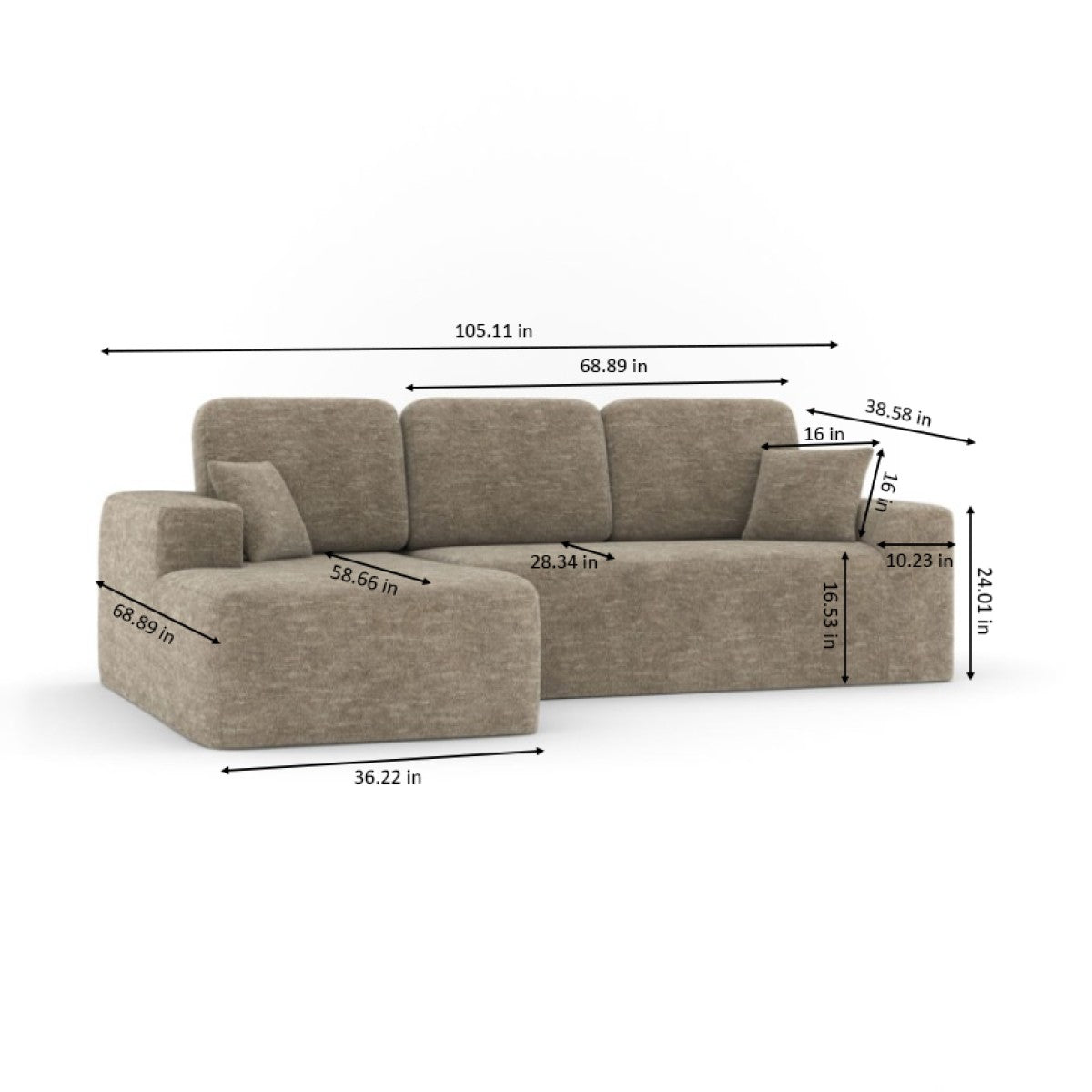 Isabel Sectional (Taupe)
