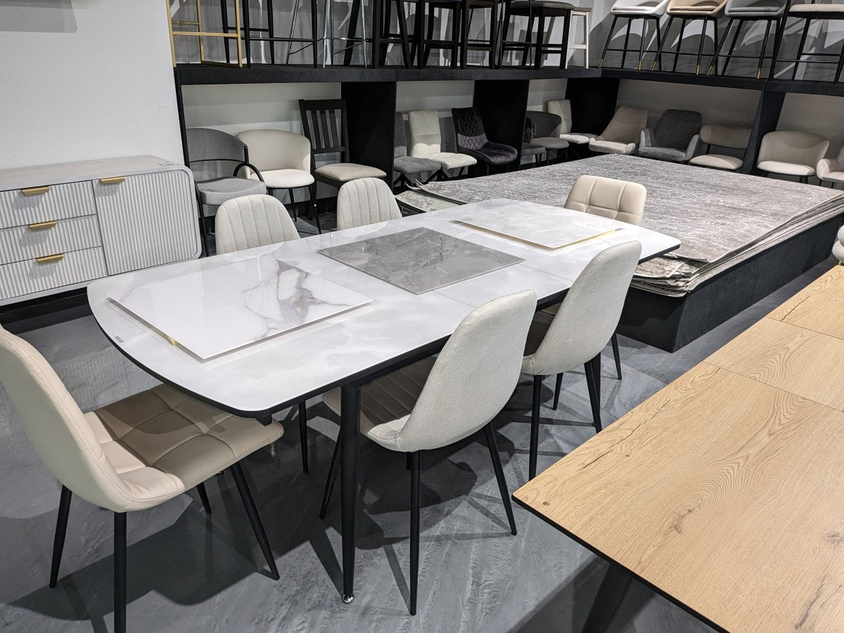 Fabian Ext. Dining Table (Dark Grey)