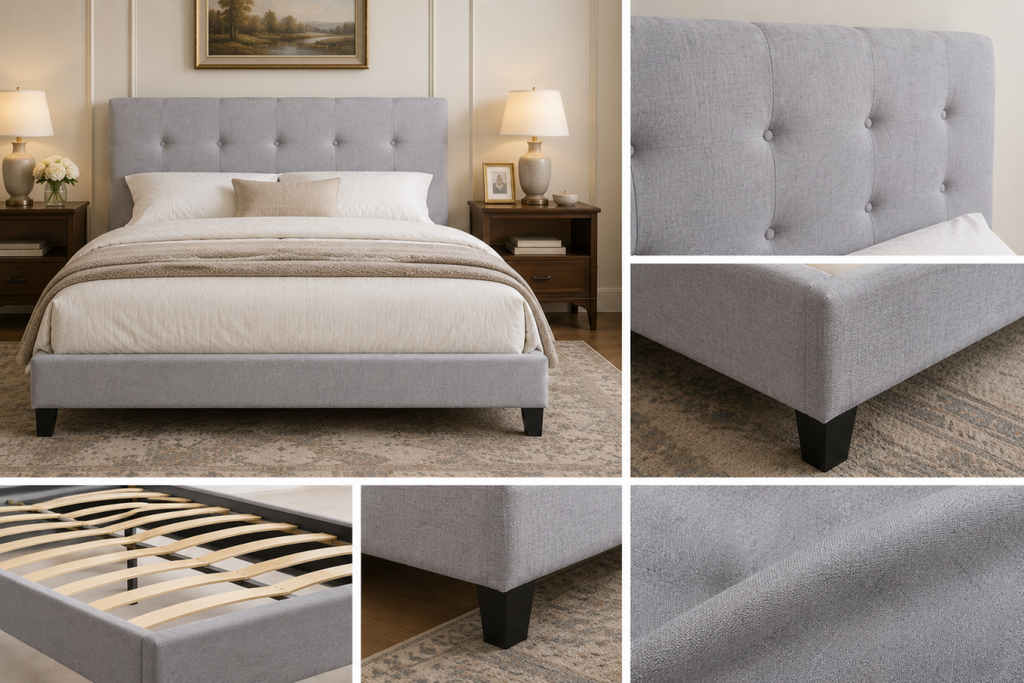 Twin Platform Bed (Silver)