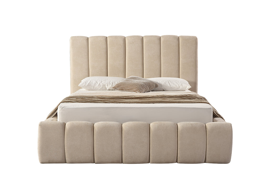 Queen Bed Frame (Beige)