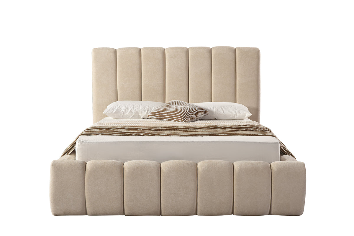Queen Bed Frame (Beige)