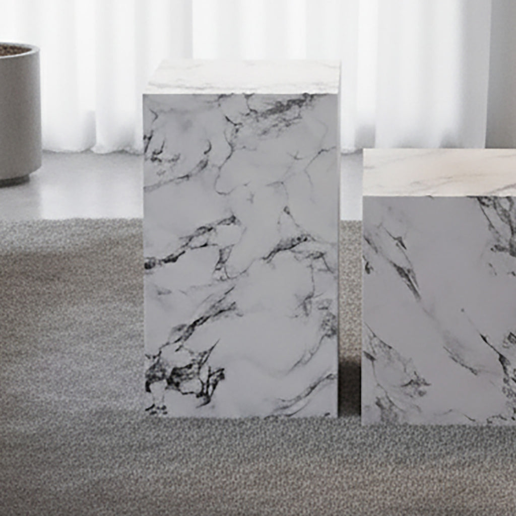 Artemis Tall Accent Table (Bulgari White)