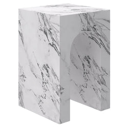Atticus Square Accent Table (Bulgari White)
