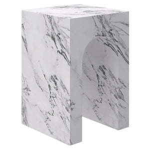 Atticus Square Accent Table (Bulgari White)