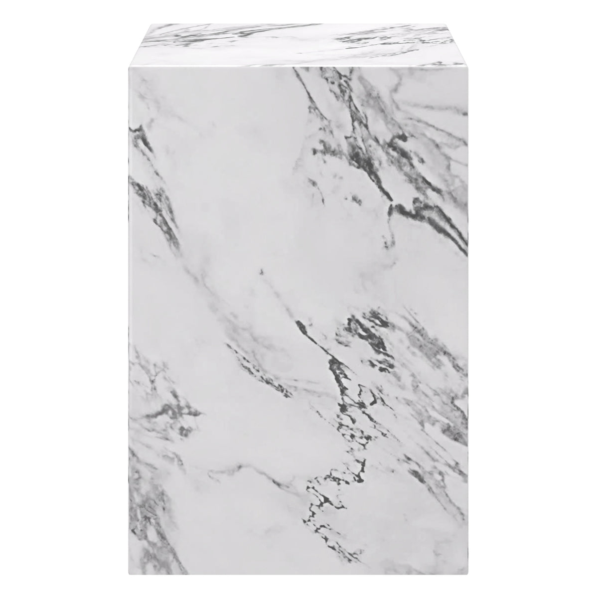 Atticus Square Accent Table (Bulgari White)