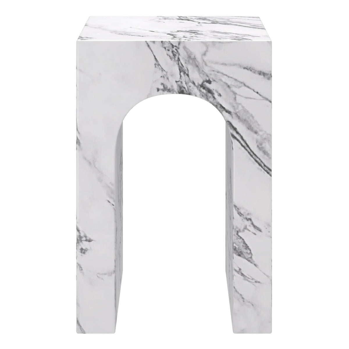 Atticus Square Accent Table (Bulgari White)