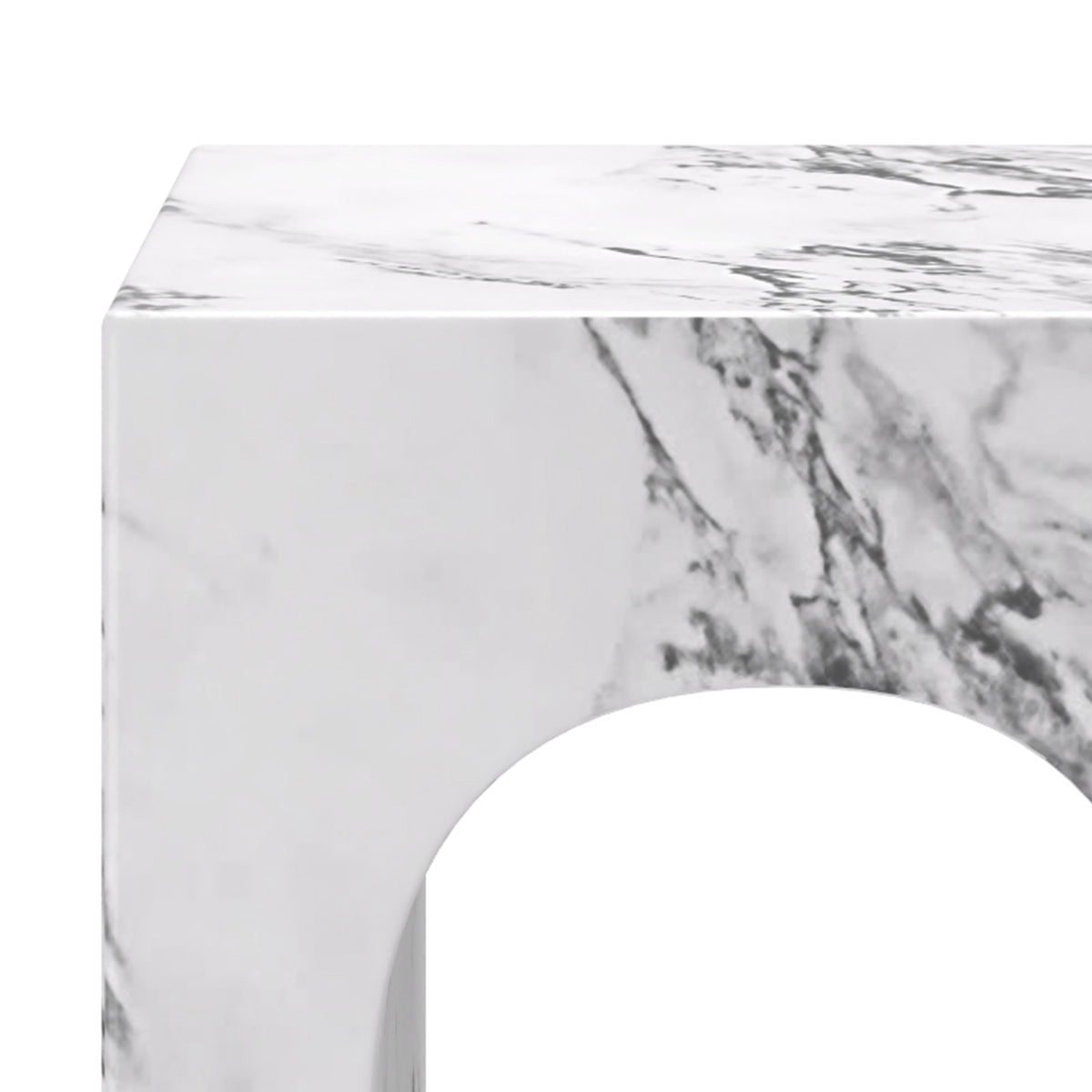 Atticus Square Accent Table (Bulgari White)