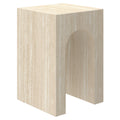 Atticus Square Accent Table (Travertine)