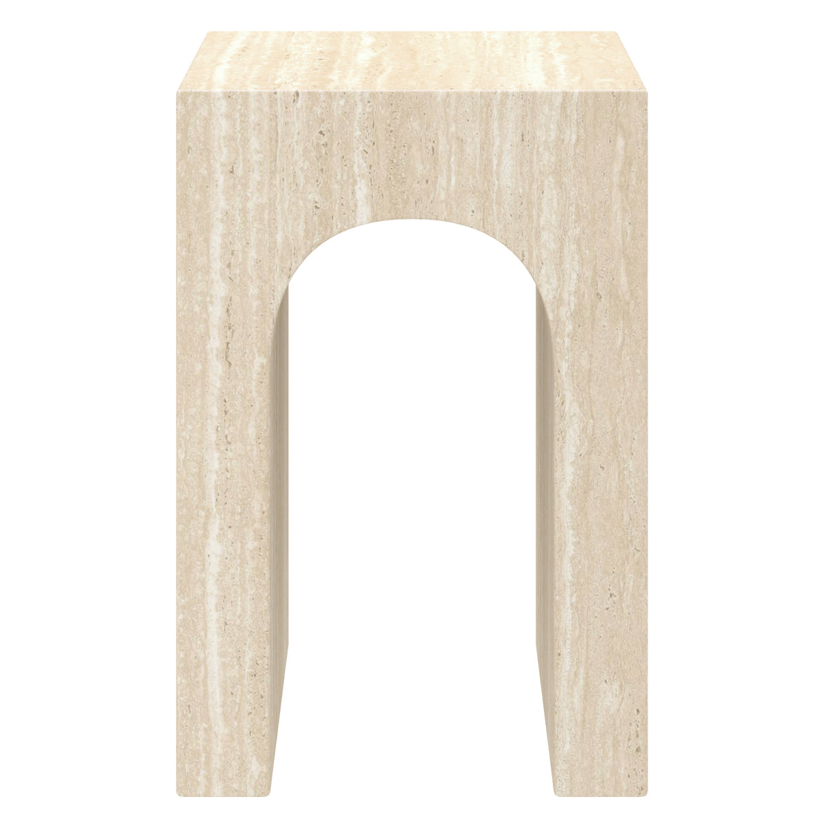 Atticus Square Accent Table (Travertine)