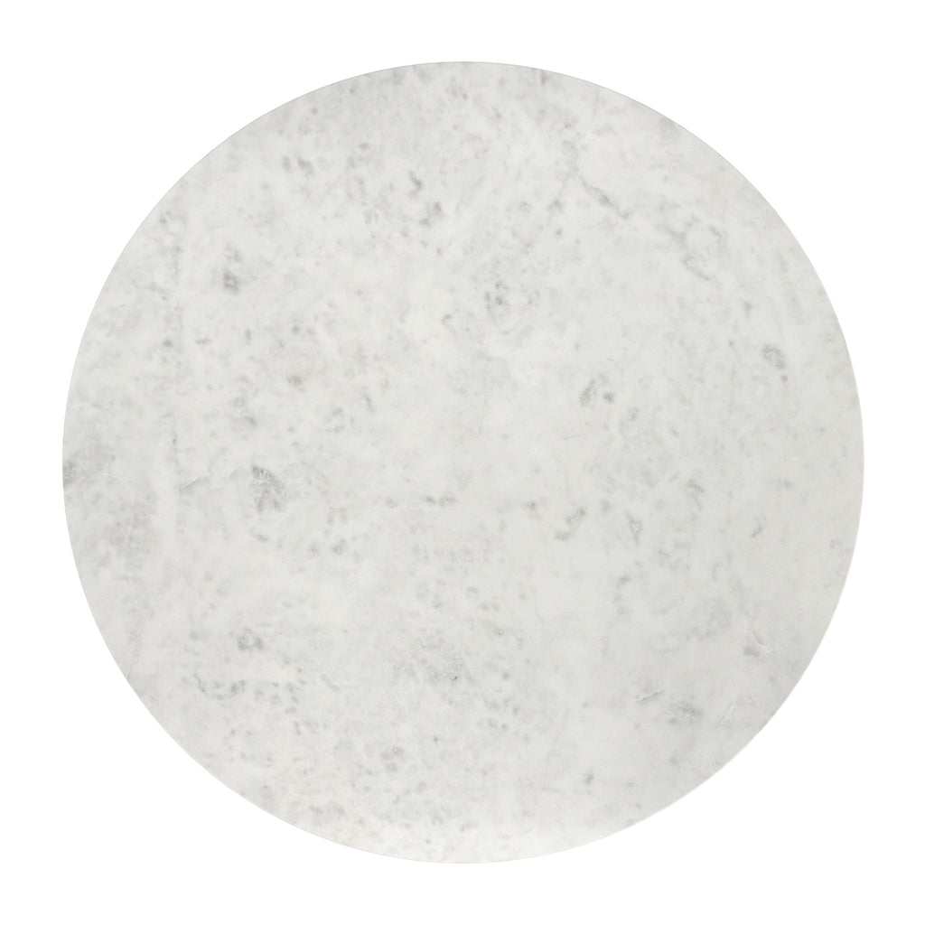 Reyna Round Accent Table with Storage (Black and White)