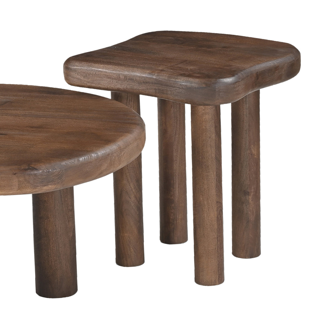 Zaloa Organic Accent Table (Dark Walnut)