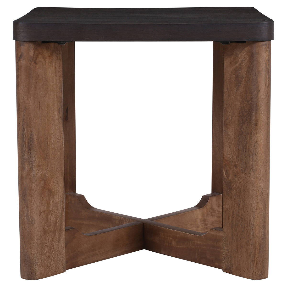 Merano Square Accent Table (Mocha and Walnut)