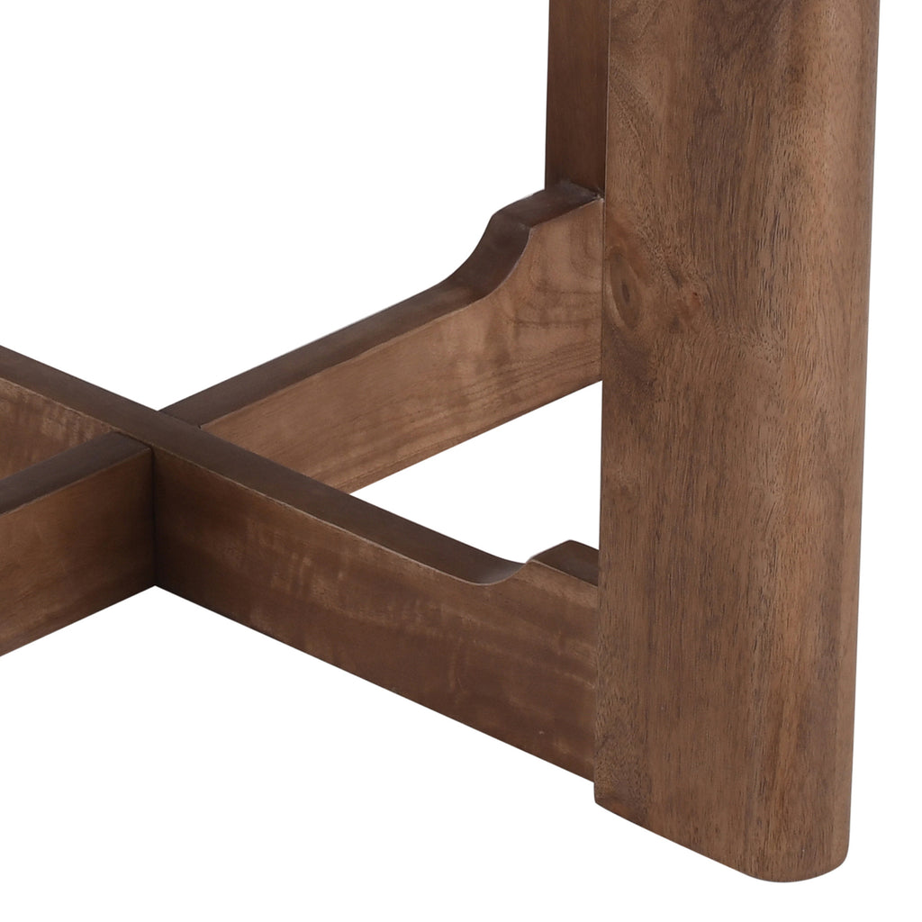 Merano Square Accent Table (Mocha and Walnut)