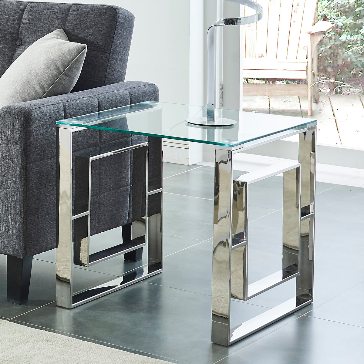 Eros Accent Table (Silver)