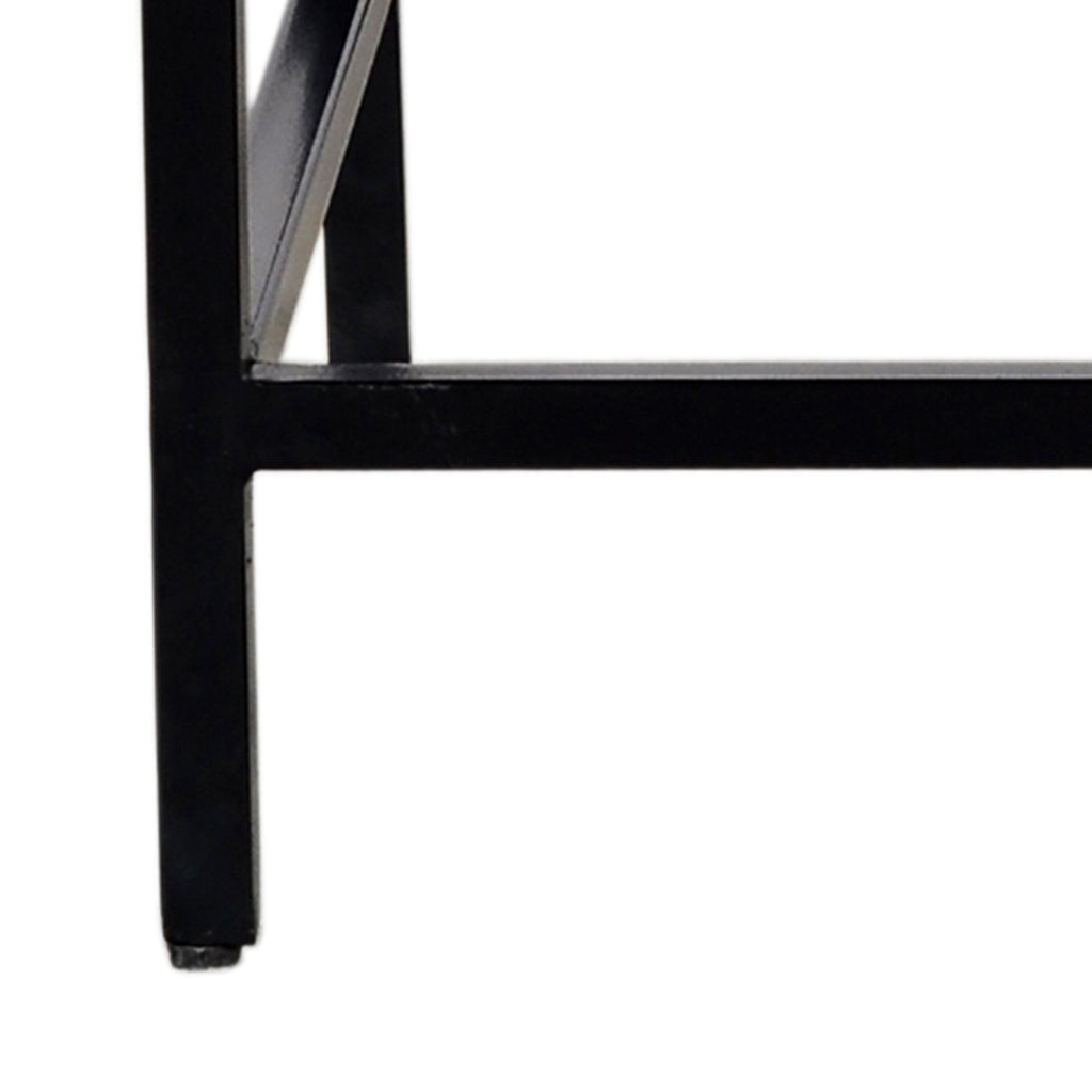 Ojas Accent Table (Natural Burnt and Black)