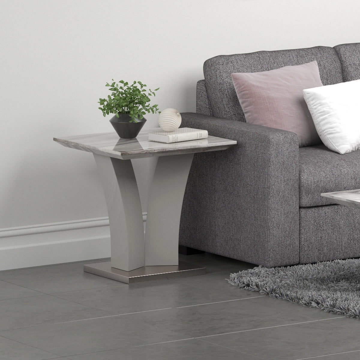 Napoli Accent Table (Light Grey)