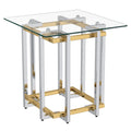 Florina Accent Table (Silver and Gold)
