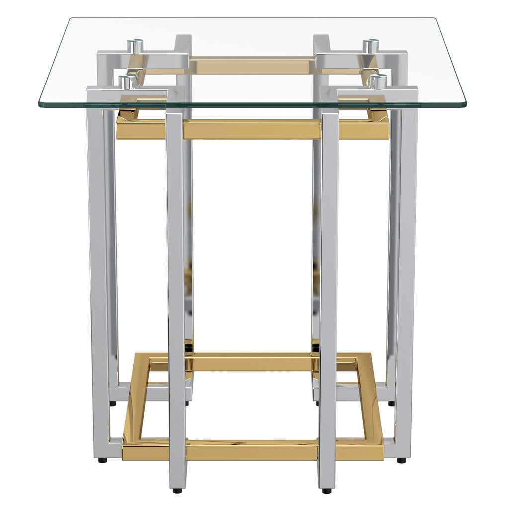 Florina Accent Table (Silver and Gold)