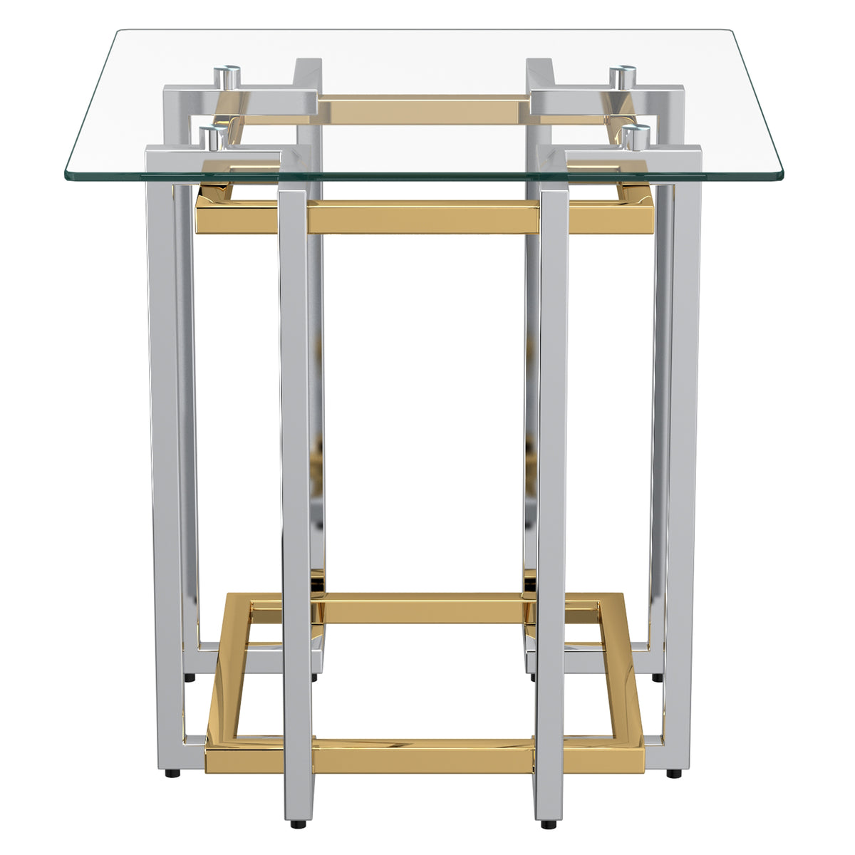 Florina Accent Table (Silver and Gold)