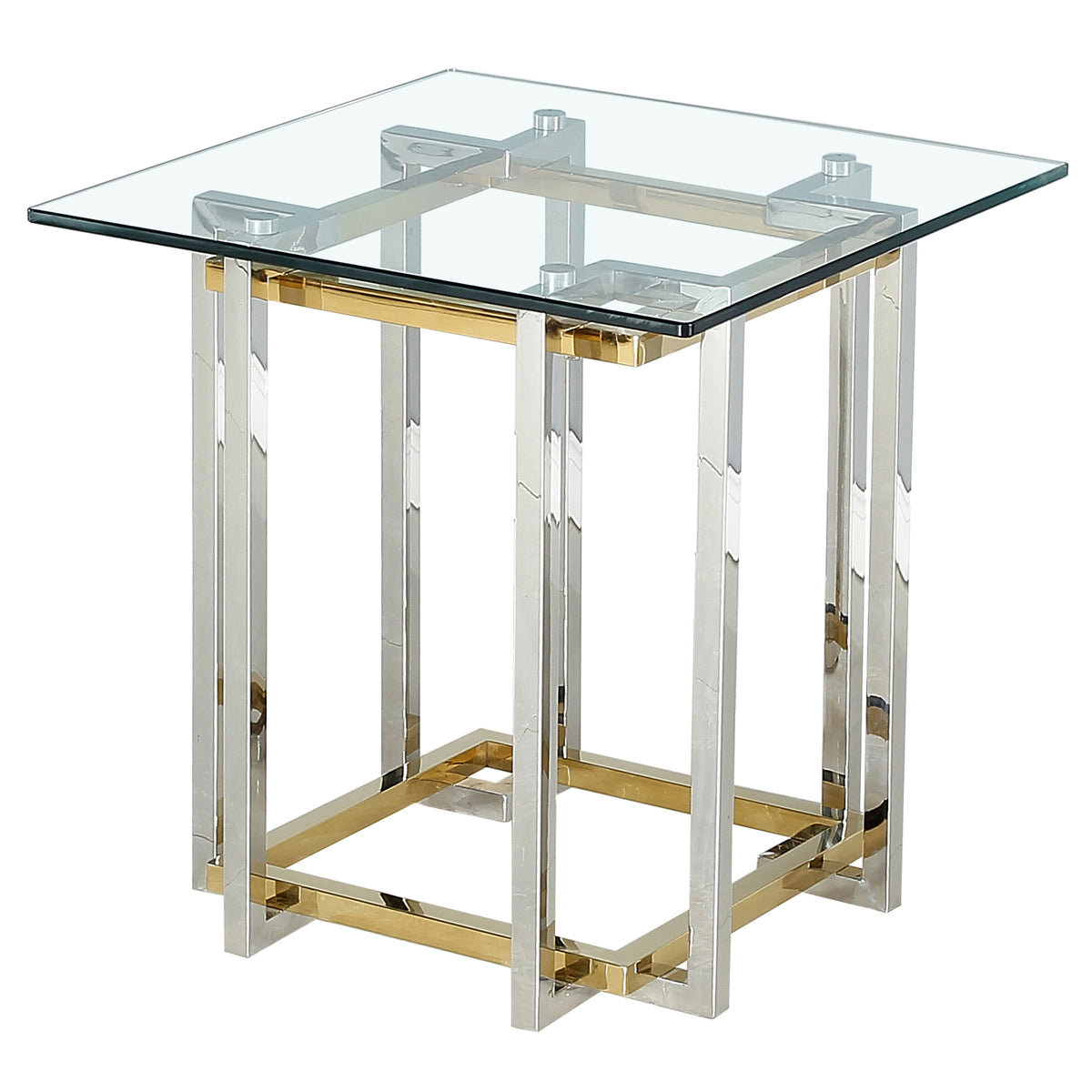 Florina Accent Table (Silver and Gold)