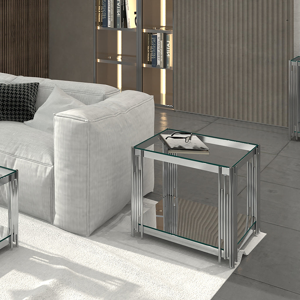 Estrel Large Accent Table (Silver)