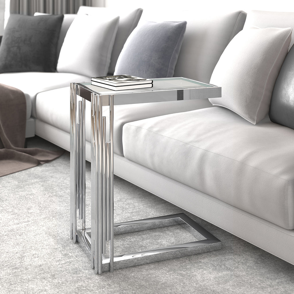 Estrel Small Accent Table (Silver)