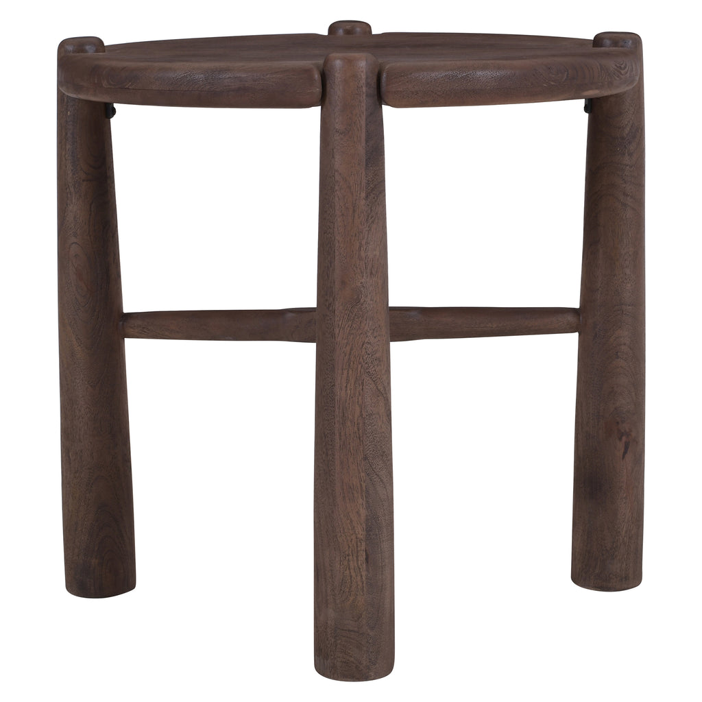 Carlyn Round Accent Table (Dark Walnut)