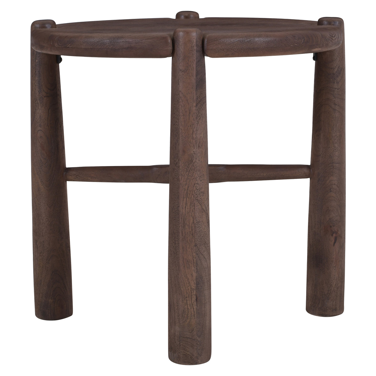 Carlyn Round Accent Table (Dark Walnut)