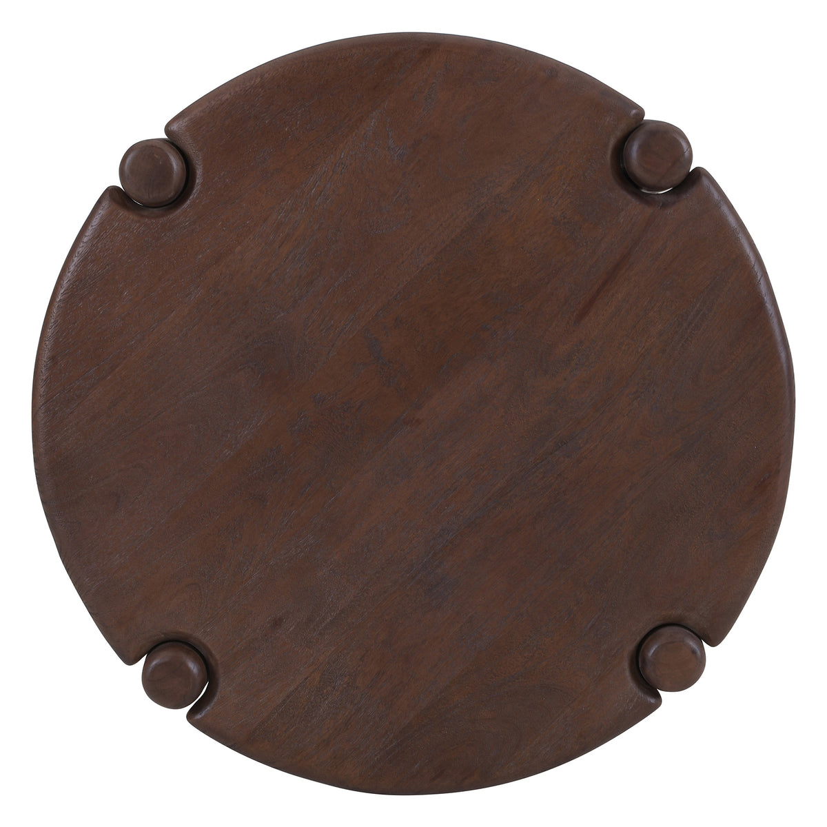 Carlyn Round Accent Table (Dark Walnut)