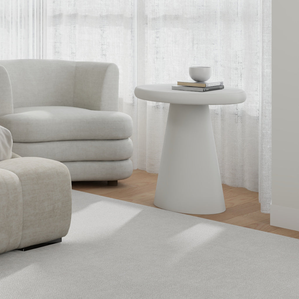 Galio Round Accent Table (White)