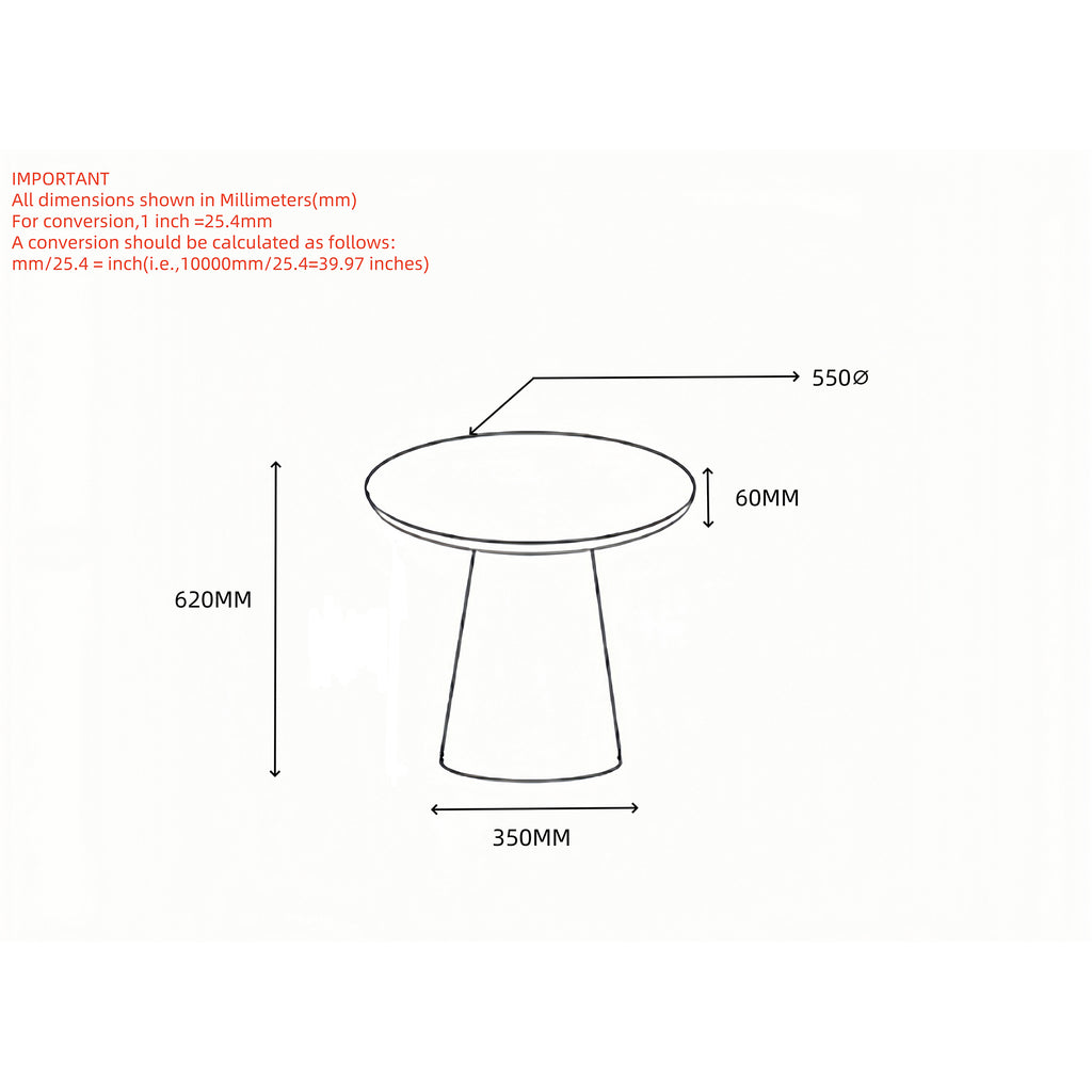 Galio Round Accent Table (White)
