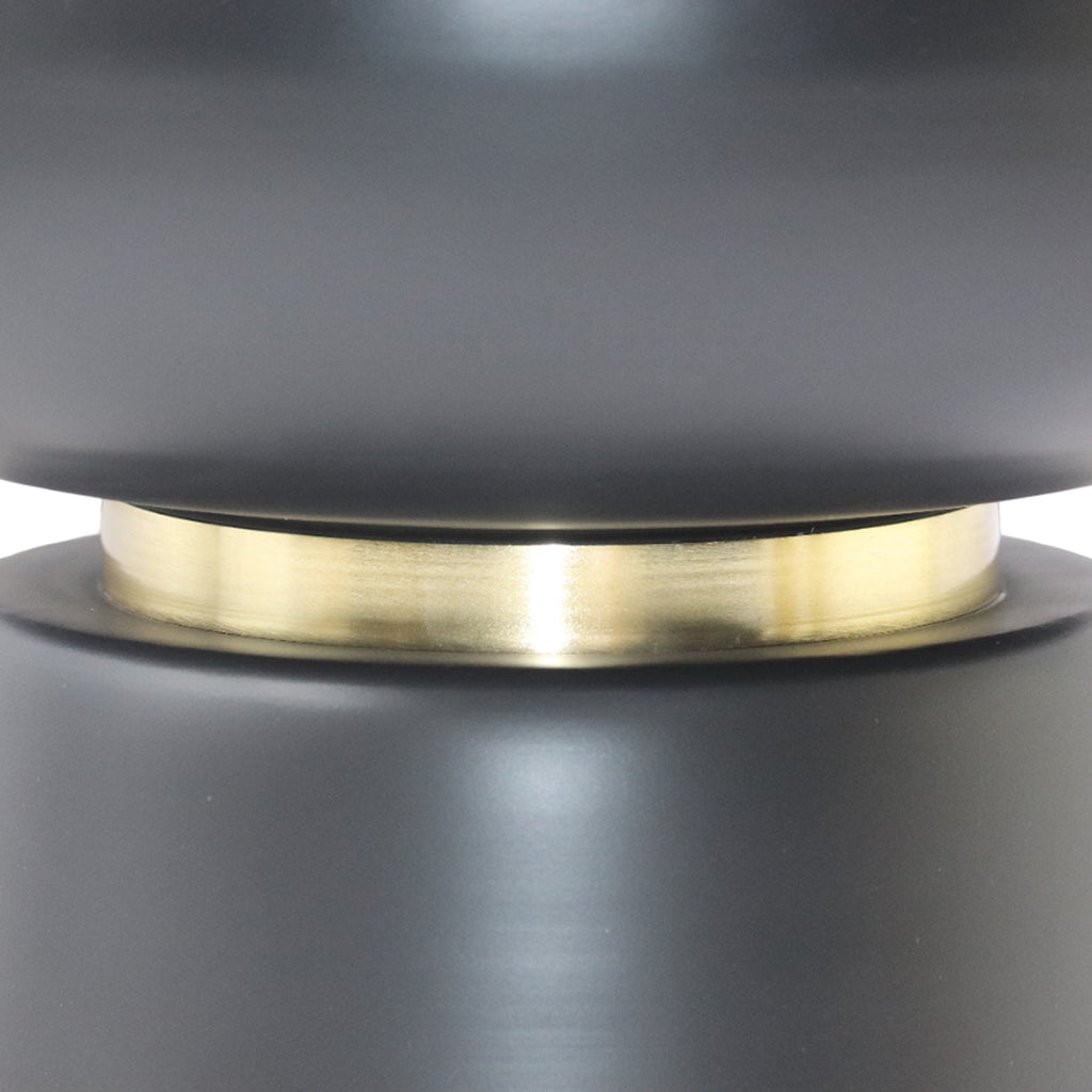 Alora Accent Table (Black and White and Brushed Gold)