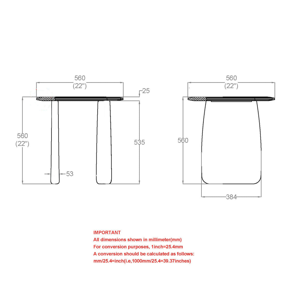 Bazul Organic Accent Table (Mocha)