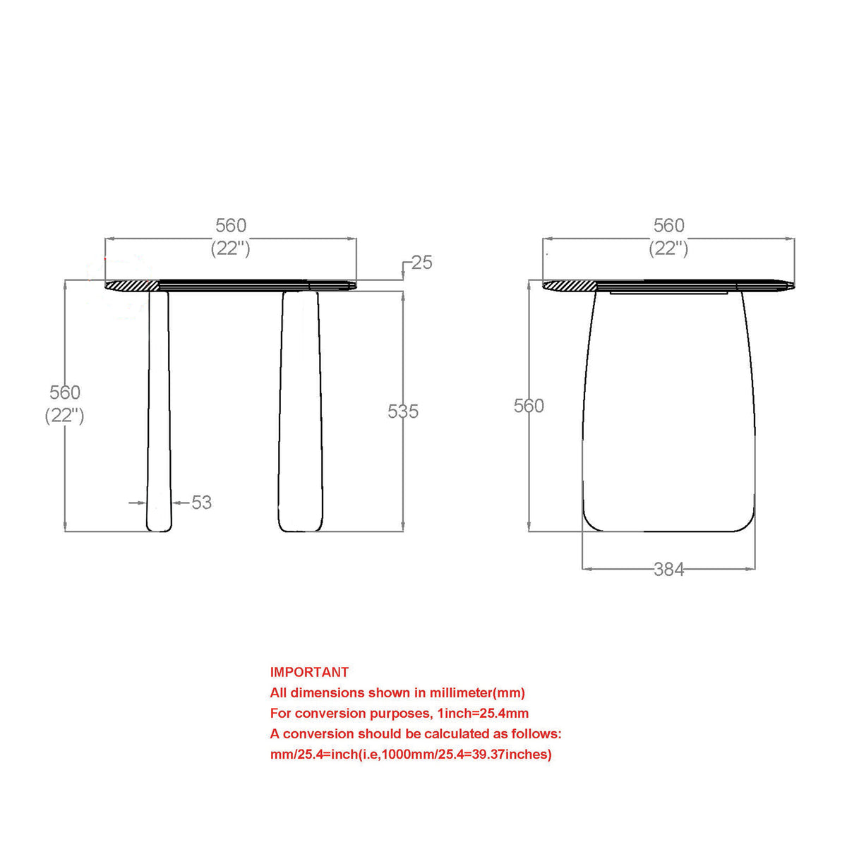 Bazul Organic Accent Table (Mocha)