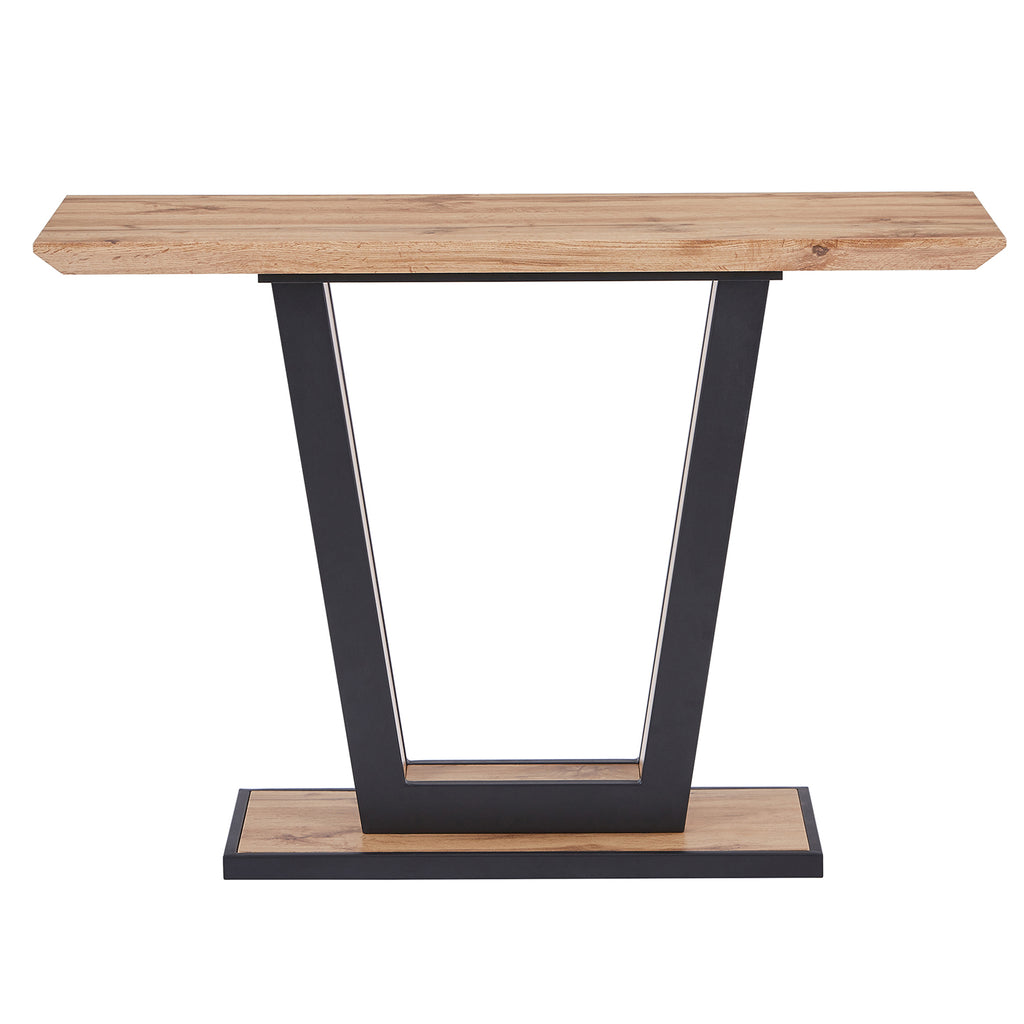Forna Console Table, 43.5″ (Natural and Black)